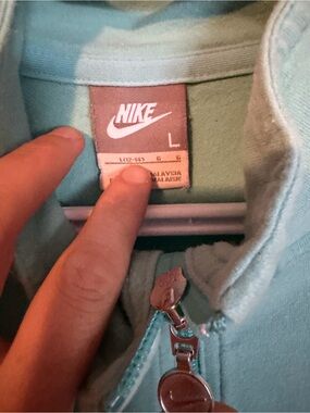 Nike Light Teal Zip-Up Hoodie - Mint